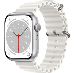Силиконовый браслет NONAME на Apple Watch (38/41), Океанская полоса, белый