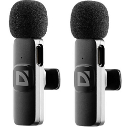 Микрофон петличный DEFENDER Talky-138 wrls, черный