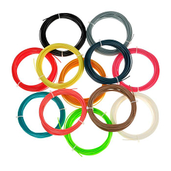 Пластик ABS-12 LuazON, 12 цветов по 10 м 5120749