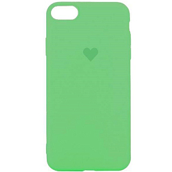 Силиконовый чехол STR Soft Touch для iPhone 6/6S с логотипом "Сердце" (ярко-зеленый)