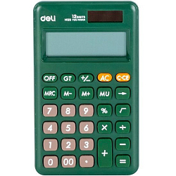 Калькулятор DELI EM120GREEN зеленый 12-разр.