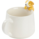 Кружка Доляна «Собачка», 400 мл, керамика, белая 10611783