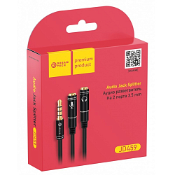 Разветвитель Jack <--< 2*Jack 3.5  0.37м Dream JD459AUX черный
