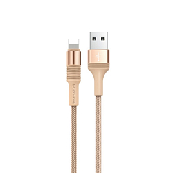 Кабель USB <--> Lightning  1.0м BOROFONE BX21 Outstanding золотой