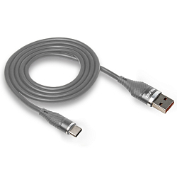 Кабель USB <--> Type-C  1.0м WALKER C735 серый