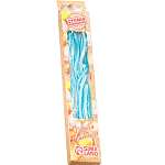 Свечи для торта витые "Серпантин" 6  шт, коктейльные, небесно-голубые   7597552