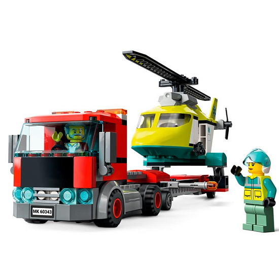 Конструктор LEGO City 60343 Грузовик для спасательного вертолёта