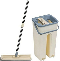 Швабра с ведром 6л Рыжий кот Clean hands beige(скл120см,мех отжима,нас11,5*31,5см/6л,2отс,слив),310486