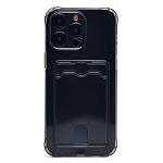 Задняя накладка SC276 для iPhone 15 Pro Max (black) с картхолдером