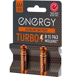 Элемент питания ENERGY LR03 Turbo BL-2 (2/32/288)