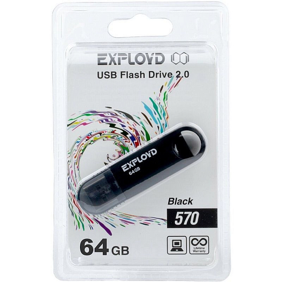 USB 64Gb Exployd 570 чёрный