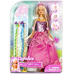 Кукла DEFA Lucy "Яркая модница" (в комплекте цветные пряди, заколки и расческа, розовый)