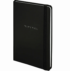 Блокнот с резинкой в клетку 96л, А5 145х203мм, твердая обложка, BRAUBERG, Minimal, 115532