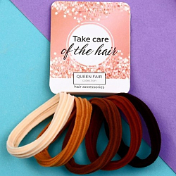 Резинка для волос "Спорт стайл" (набор 5 шт) линии, 4 см, пастельный микс   9732071