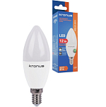 Лампа светодиодная KRONUS C37 свеча 12W/4000K/E14 нейтральный свет (10/100)