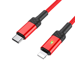 Кабель Lightning <--> Type-C  1.2м BOROFONE BU30 Lynk, красный