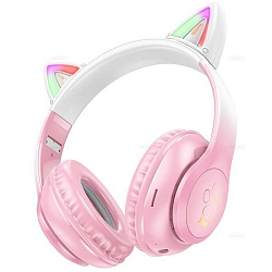 Наушники HOCO W42 Cat Ears, розовый