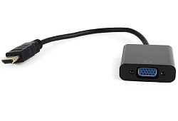 Переходник HDMI <--> VGA CABLEXPERT A-HDMI-VGA-04, 19M/15F, провод 15см