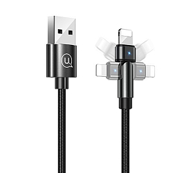 Кабель USB <--> Lightning  1.0м USAMS US-SJ476 U60, чёрный