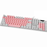 Клавиатура VOROTEX K104S Blue Switch, Розовый,белый