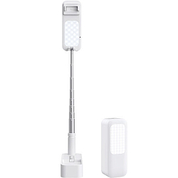 Портативный держатель для телефона USAMS US-ZB209, белый, мятая упаковка (выдвижной, беспроводной, с регулируемой яркостью)