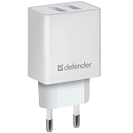 Сетевое ЗУ 2USB 2.1А DEFENDER UPA-22 белый