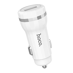 Авто ЗУ 1USB 1.5A HOCO Z27A, Staunch белый