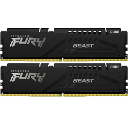 Оперативная память DDR5 16GB (Kit of 2), Kingston 4800 DIMM FURY Beast Black Gaming Memory KF548C38BBK2-16 Non-ECC,  CL38 , 1.1V, 1RX16 RTL (325973)