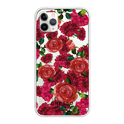 Задняя накладка GRESSO для iPhone 11 Pro Max. Коллекция "Flower Power". Модель "Formidably Red".