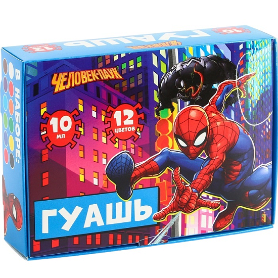 Гуашь 12 цветов по 10 мл, Человек-паук 10329212