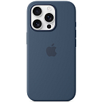 Силиконовый чехол SILICONE CASE MagSafe для iPhone 16 Pro Denim (+ анимация NFC Clear) c LOGO