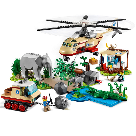 Конструктор LEGO City 60302 Операция по спасению зверей