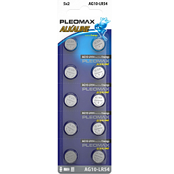 Элемент питания SAMSUNG PLEOMAX AG10 (389) LR1130, LR54 Button Cell BL-10 (10/100/1000/70000)