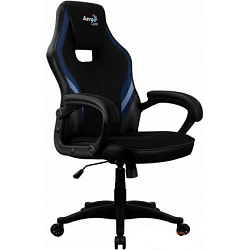 Кресло игровое Aerocool AERO 2 Alpha black/blue (150кг, ткань AIR MESH, фикс. подлокотник)