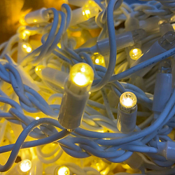 Гирлянда "Бахрома", 6 м, свечение холодное белое