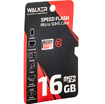 Micro SD 16Gb WALKER Class 10, 75-20 Мб/с, UHS-1