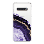Задняя накладка GRESSO для Samsung Galaxy S10 Plus. Коллекция "Drama Queen". Модель "Ultraviolet Agate".