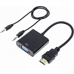 Кабель HDMI <--> VGA 0.25м Dream AD2 черный