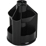 Подставка-органайзер BRAUBERG MINI, 10 отделений, вращающаяся, 107х107х130 мм, черная, 238094, ОР70