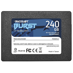 Накопитель SSD 2.5" 240Gb Patriot Burst PBU240GS25SSDR, SATA-III, R/W - 560/540 MB/s