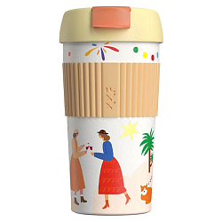 Термокружка Xiaomi Kiss Kiss Fish Rainbow coffee tumbler Cnristmas Party (RBT22-U)