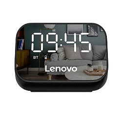 Колонка портативная LENOVO TS13 с часами,черный