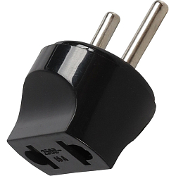 Переходник SMARTBUY на евро вилку, круглый, черный 16А (SBE-16-S07-b)