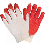 Перчатки ХБ AVS RP-03 с одинарным обливом латекса (красные) 13 класс 1 пара