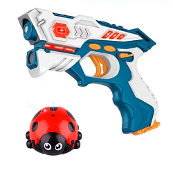 Бластер и механическая божья коровка (датчик повреждений, свет, звук)