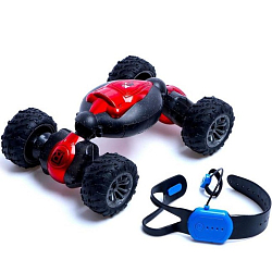 Машинка-перевёртыш HYPER SKIDDING с управлением жестами, цвет красный