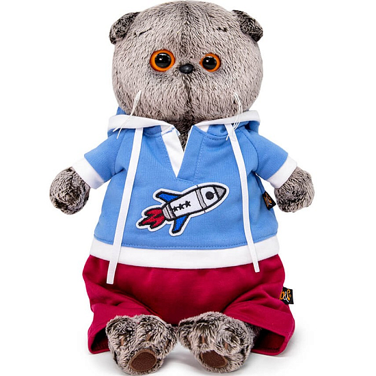 Мягкая игрушка Басик в футболке с ракетой , 19 см (Ks19-179)