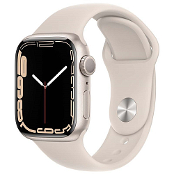 Часы Apple Watch Series 7 GPS, 41 мм, (MKMY3) Starlight, Sport Band (LL)