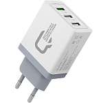 Сетевое ЗУ 3USB QUMO Charger 0019, белый, 30Вт