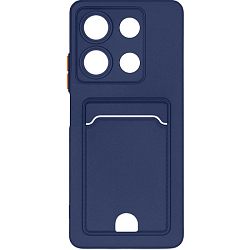 Силиконовый чехол DF для Infinix Note 30i DF inCardcase-08 (dark blue) с отделением для карты